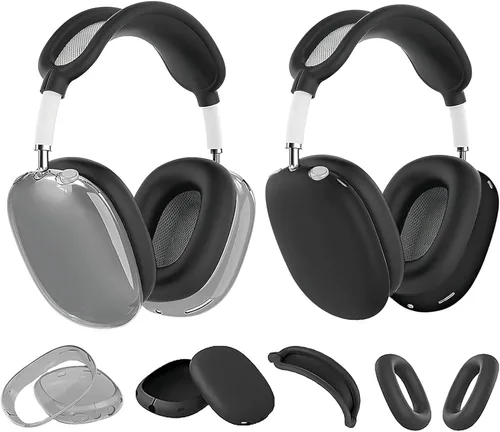 Miniatura 19 de Aircawin Funda transparente para AirPods Max, funda transparente a prueba de golpes para Airpods Max, funda protectora de TPU suave antiarañazos,
