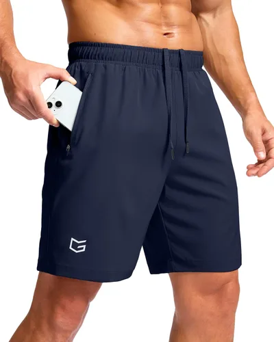 Miniatura 12 de G Gradual Pantalones cortos deportivos para correr para hombre con bolsillos con cremallera, de secado rápido, de 7 pulgadas, 5 pulgadas, 9