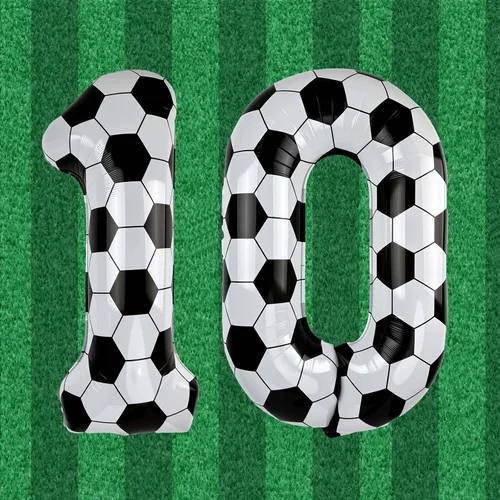 Miniatura 24 de Juego de globos de béisbol de 40 pulgadas, decoraciones de fiesta de cumpleaños número 10 para niños, globo de béisbol número 10 para suministros