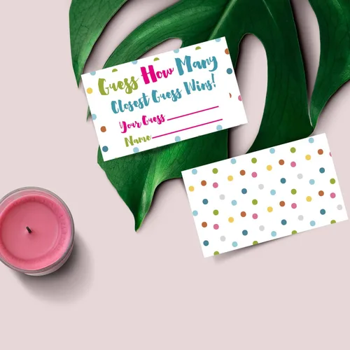 Miniatura 3 de Tarjetas de juego Candy Guessing, paquete de 50, actividades de juegos y decoraciones.