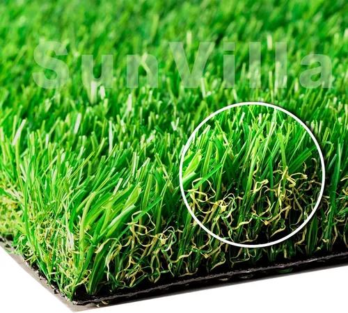 SunVilla Alfombra de césped artificial para interior y exterior, 1 pie x 13 pies (13 pies cuadrados) Alfombra sintética gruesa y realista de césped