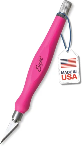 Miniatura 10 de Excel Blades Fit Grip - Cuchillo de manualidades con hoja en ángulo de acero al carbono ultra afilada #11 - Cuchillo de precisión con agarre de goma