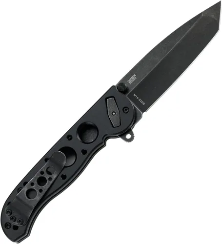 Miniatura 2 de CRKT Cuchillo plegable M16-02DB con cerradura de cerrojo: hoja de borde liso D2, mango de aluminio, clip de bolsillo reversible, M16-02DB