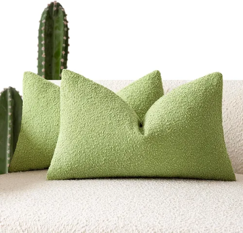 Miniatura 48 de Foindtower - Juego de 2 fundas decorativas de textura de bucle, fundas de almohada acentuadas, fundas de cojín sólidas, neutrales, para sofá, silla