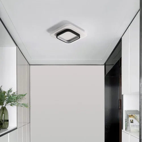 Miniatura 7 de Lámpara de techo LED de 22 W, moderna lámpara de techo, blanco frío, 6500 K, 9.5 pulgadas, cuadrada, cerca de luces de techo para dormitorio