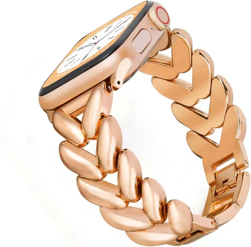 Miniatura 8 de VISOOM Bracelet Compatible for Series 11/10/9/8/se Apple Watch Band 46/45/44/42/41/40/38mm Series 7/SE Women Dressy Luxury Wristband Jewelry Metal