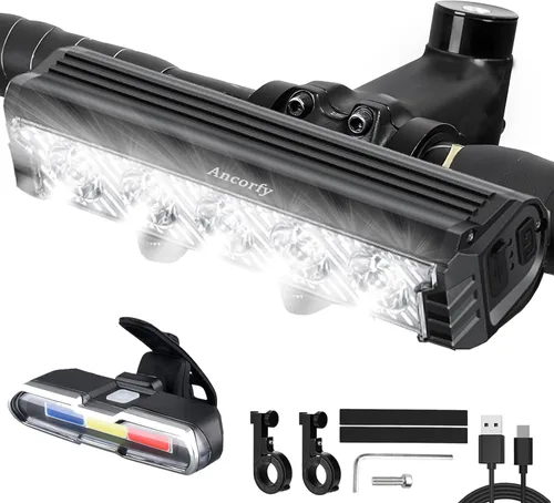 Miniatura 11 de Luz de Bicicleta LED Super Brillante, Faro de Bicicleta Recargable USB, Faro de Bicicleta Resistente al Agua, Faro de Bicicleta de 2500 Lúmenes