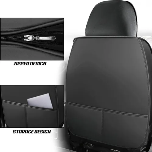 Miniatura 3 de ILMO Fundas para Asientos Compatibles con Ford F350 2011-2026, Protectores de Asiento de Camión de Cuero de Nappa Impermeables con Tacto Suave