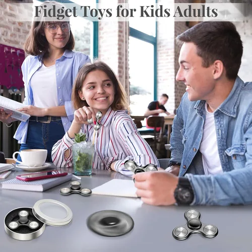 Miniatura 5 de Fidget Spinner para adultos, ultra duradero, metal silencioso, juguetes sensoriales con rodamientos de acero inoxidable, TDAH, autismo, ansiedad