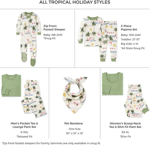 Miniatura 2 de Burt's Bees Baby - Conjuntos de pijamas de Navidad familiares a juego, de algodón orgánico, para niños, bebés, mujeres y adultos