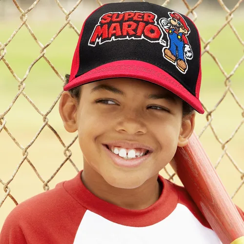 Miniatura 2 de Nintendo Boys' Baseball Cap, Super Mario Adjustable Kids Hat for Ages 4-7