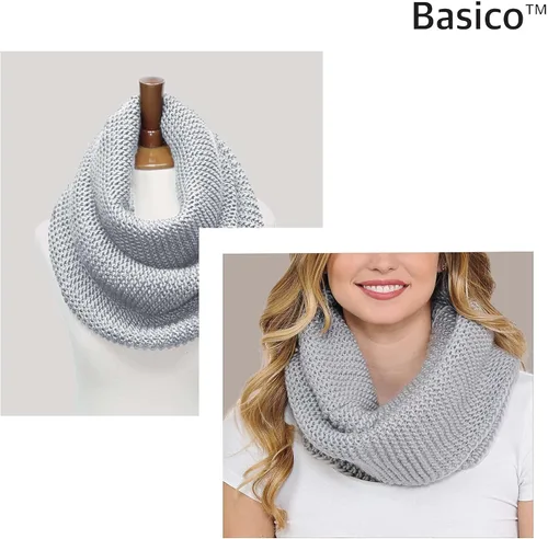 Miniatura 3 de Basico Bufanda Infinity Bufanda de punto de ganchillo de invierno en talla única