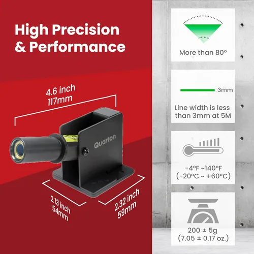 Miniatura 7 de Nivel láser ML-100 generador de línea roja para corte a gran escala interior, medición, alineación, construcción, proyector láser, impermeable