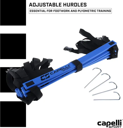 Miniatura 2 de Capelli Sport Speed Agility - Escalera deportiva de entrenamiento de velocidad de 10 peldaños con bolsa de transporte, azul, 15 pies
