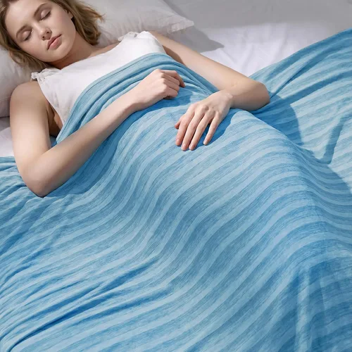 Miniatura 19 de GOHERO Manta refrescante de verano de 50 x 70 pulgadas para personas que duermen con calor Arc-Chill Q-Max >0.45 fibra fresca, mantiene fresca