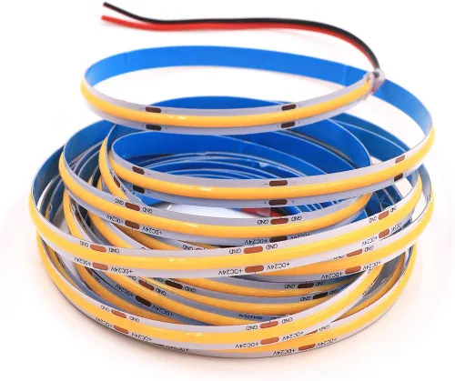 Miniatura 5 de COB - Tira de luces LED, 16.4 ft/16.4 pies, flexible, flexible, flexible, flexible, luces de cuerda LED COB, 12 V, 320 LEDs/m, blanco cálido, 3000