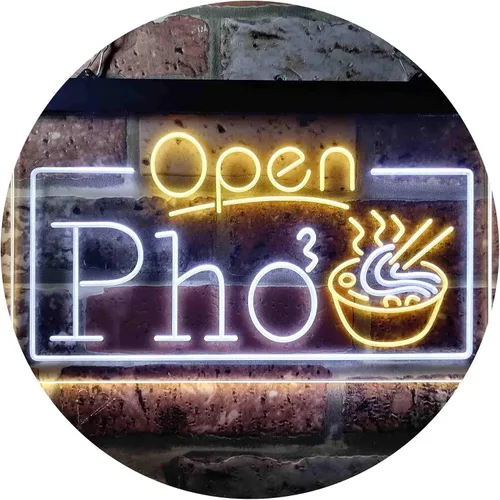 Miniatura 15 de ADVPRO Open Pho Vietnam Fideos Shop Letrero de neón LED de doble color, azul y rojo, 16 x 12 pulgadas st6s43-i3655-br
