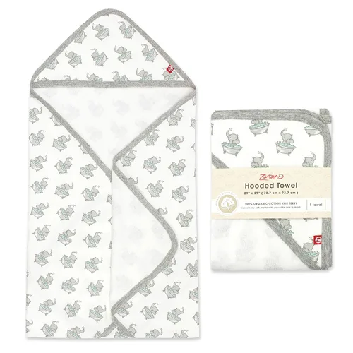 Miniatura 13 de Zutano Toallas de bebé con capucha, toalla de baño de algodón orgánico, toalla de bebé ultra suave y absorbente para recién nacidos y bebés, juego