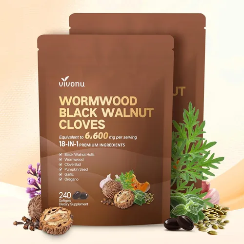 Miniatura 13 de Limpieza 18 en 1 de ajenjo de nogal negro para humanos, suministro para 80 días, porción de 6600 mg, limpieza intestinal rápida y salud digestiva