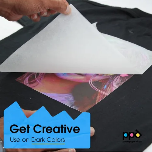 Miniatura 8 de PPD - Papel de transferencia térmica para camisetas de color oscuro para impresora de inyección de tinta, LTR, paquete de 5 hojas de 8.5 x 11