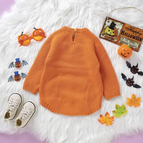 Miniatura 7 de GOOCHEER Suéter con estampado de cara de calabaza para bebé, niño, niña, Halloween, sudadera de manga larga, ropa de otoño e invierno