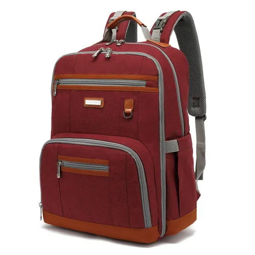Miniatura 9 de Mochila para pañales, grandes bolsas de pañales para bebé con cambiador portátil para niños y niñas, mochila de viaje multifuncional para mamás