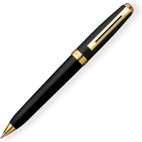 Miniatura 24 de Sheaffer Prelude - Bolígrafo de laca de ónix negro con tapa de paladio perseguido y ribete chapado en oro de 22 quilates