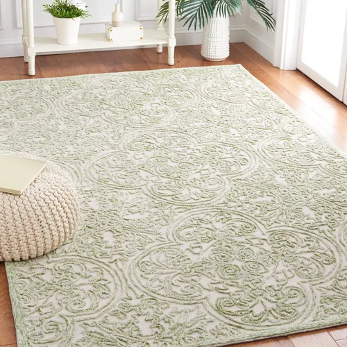 Miniatura 16 de SAFAVIEH Trace Collection - Alfombra decorativa de 2 x 3 pies, color marfil, lana hecha a mano, ideal para zonas de alto tráfico en entrada, sala
