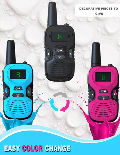 Miniatura 2 de Walkie Talkies para niños recargables paquete de 2: Walkie-Talkies para niños - Walky Talky para niños - Largo alcance al aire libre, caminatas
