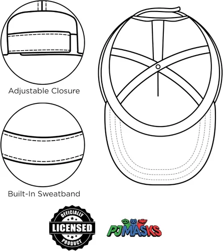Miniatura 5 de PJ Masks Baseball Cap and Adjustable Toddler Hat 2-4 Or Boy for Kids Ages 4-7