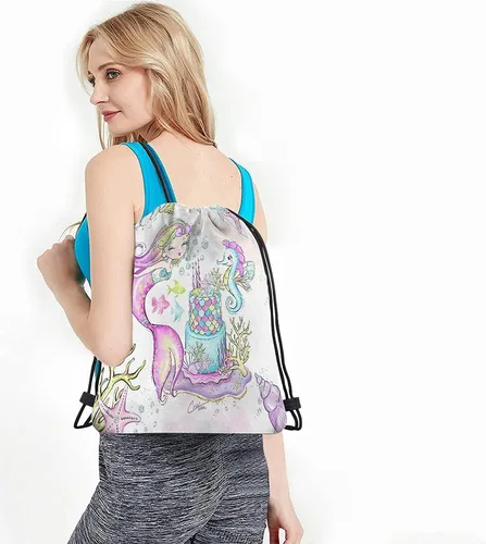 Miniatura 4 de Beabes Bolsas con cordón abstracto Mochila Bolsa de gimnasio Bolsa de cordón, Multi-a218, Mochilas de viaje