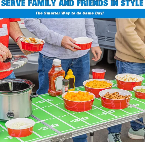 Miniatura 4 de GoBig Red Party Cup Bowls - Large Disposable Plastic Bowls - 22 oz or 60 oz