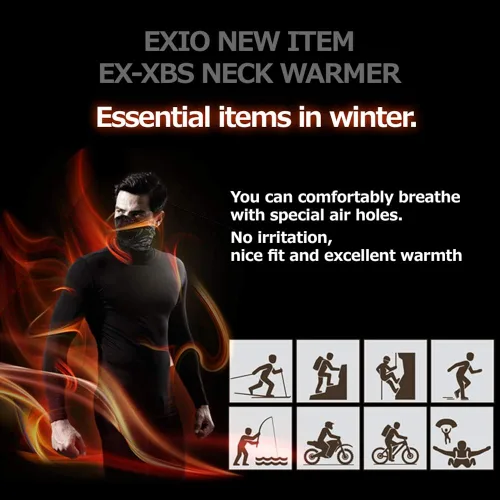 Miniatura 7 de EXIO - Polainapasamontañas abrigador para el cuello en invierno 1 paquete o 2 paquetes Cobertura facial a prueba de viento para esquí snowboard
