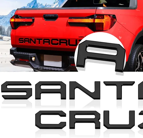 Miniatura 14 de Calcomanías de letras para puerta trasera compatibles con Santa Cruz 2022 2023 2024 2025, calcomanías 3D elevadas con adhesivo fuerte, emblema negro