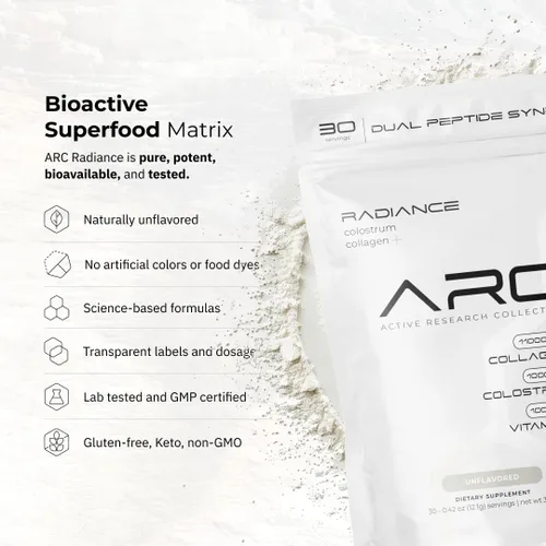 Miniatura 7 de Radiance, péptido de colágeno alimentado con pasto y calostro en polvo, apoya la salud intestinal, la digestión, la función inmunológica
