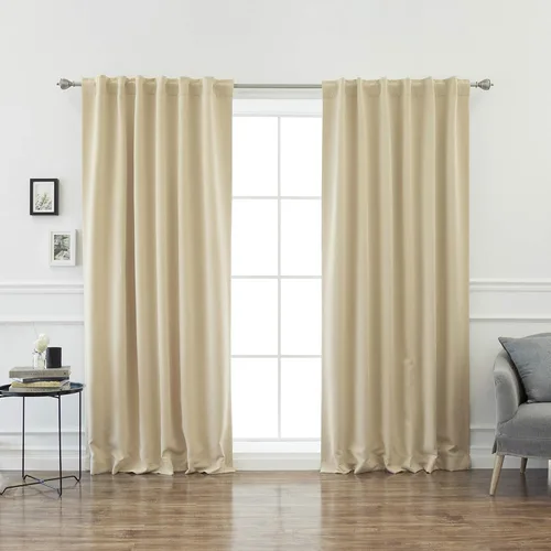 Miniatura 33 de Best Home Fashion Cortinas opacas con aislamiento térmico, pestaña trasera, bolsillo para barra, color gris, 52 pulgadas de ancho x 126 pulgadas