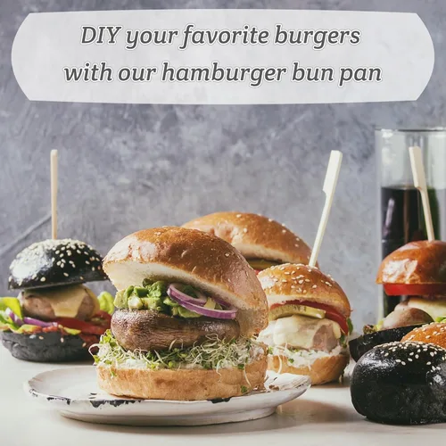 Miniatura 2 de Molde para Pan de Hamburguesa, Molde de Pan de Silicona Antiadherente de Grado Alimentario, Molde para Pan de Hamburguesa con 8 Cavidades