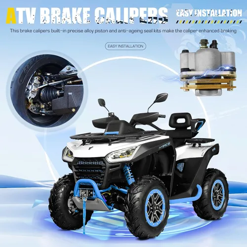 Miniatura 4 de Juego de pinzas de freno traseras izquierdas/derechas con pastillas para Polaris Ranger Crew 570/570-4 Ranger 570 800/XP/HD Ranger 900/XP Ranger