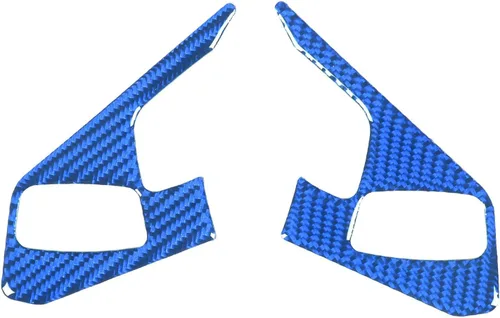 Miniatura 4 de Adhesivos de fibra de carbono para volante de automóvil, accesorios interiores para Chevrolet Corvette C8 Z06 2020-2024 (fibra de carbono azul A)