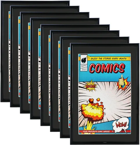 Miniatura 6 de Marco para cómics, paquete de 4, protección UV ultravioleta, se adapta a Current Comics de hasta 6, 34 x 10 pulgadas, 14 pulgadas, para pared