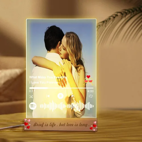 Miniatura 12 de Placa acrílica personalizada para Spotify, personaliza nuestra placa acrílica con tu canción y foto favoritas, regalos personalizados para el día