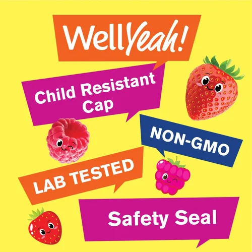 Miniatura 6 de WellYeah Gomitas de probióticos para niños, 10 mil millones de UFC, para la salud intestinal, la salud inmunológica y el apoyo digestivo, suplemento