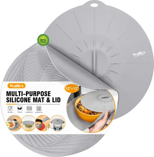 Miniatura 13 de Walfos Alfombrillas de silicona – 4 soportes para ollas resistentes al calor, almohadillas calientes antideslizantes multiusos para agarraderas