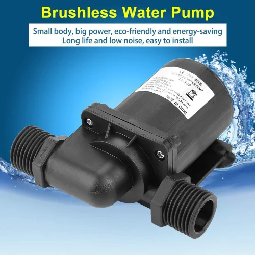 Miniatura 3 de Bomba sumergible sin cepillo de la circulación ahorro de energía de la cabeza hidráulica de DC 24V del estanque de los peces de la bomba