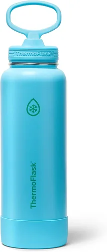 Miniatura 6 de ThermoFlask Botella de agua aislada con tapa de boquilla, a prueba de fugas, botella de agua de acero inoxidable para bebidas frías y calientes