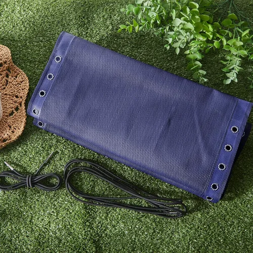 Miniatura 2 de Queekay 2 piezas de tela de repuesto para sillas de gravedad con 8 cuerdas elásticas, kit de reparación de sillas de patio de malla para patio, Negro