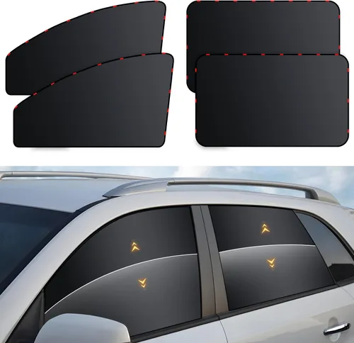 ZATOOTO Persianas para ventana de automóvil, paquete de 4 fundas para ventana de automóvil con bloqueo UV de alta calidad, cortinas de ventana