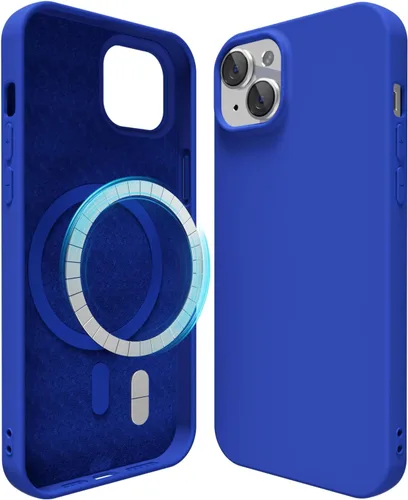Miniatura 48 de oakxco Funda de silicona para iPhone 12 Pro Max, magnética, compatible con carga inalámbrica Magsafe, cubierta protectora de goma suave y delgada