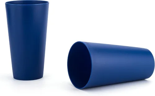 Miniatura 3 de KX-WARE Vasos de plástico de 32 onzas grandes para beber, juego de 12 unidades, color azul marino