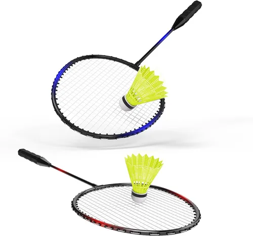Miniatura 3 de Juego de 2, 4, 6 raquetas de bádminton Keehoo para adultos y niños, juego de bádminton para la playa, el césped, el patio trasero, deportes al aire